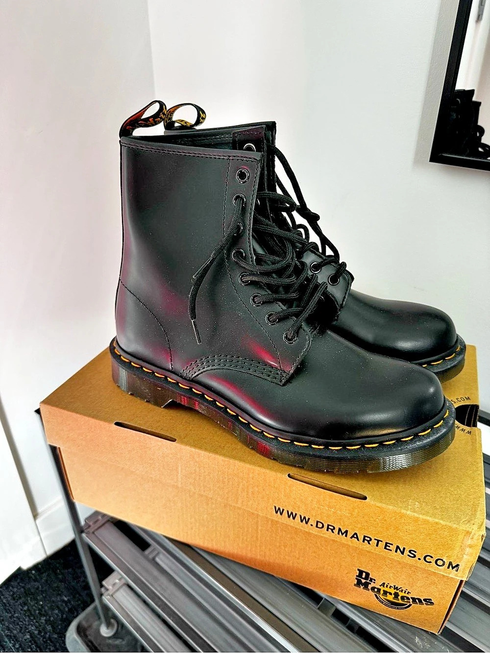 Dr. Martens 1460 Smooth Leather Lace Up Boots Black